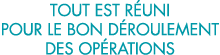 tout est r uni pour le bon d roulement des op rations 