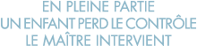 en pleine partie un enfant perd le contr le le ma tre intervient
