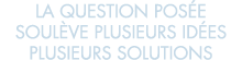 la question pos e soul ve plusieurs id es plusieurs solutions 