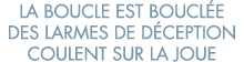 la boucle est boucl e des larmes de d ception coulent sur la joue 