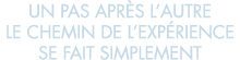 un pas apr s l autre le chemin de l exp rience se fait simplement