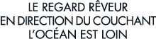 le regard r veur en direction du couchant l oc an est loin