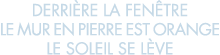 derri re la fen tre le mur en pierre est orange le soleil se l ve 