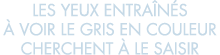 les yeux entra n s   voir le gris en couleur cherchent   le saisir