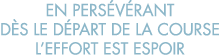 en pers v rant d s le d part de la course l effort est espoir