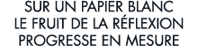 sur un papier blanc le fruit de la r flexion progresse en mesure