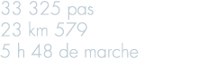 33 325 pas 23 km 579 5 h 48 de marche