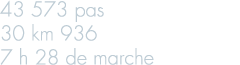 43 573 pas 30 km 936 7 h 28 de marche