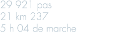 29 921 pas 21 km 237 5 h 04 de marche