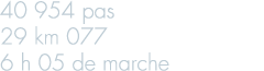 40 954 pas 29 km 077 6 h 05 de marche